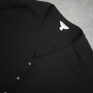 Orvis Button-Up Top V-Neck Short Sleeve Classic Collection‎ Black XL